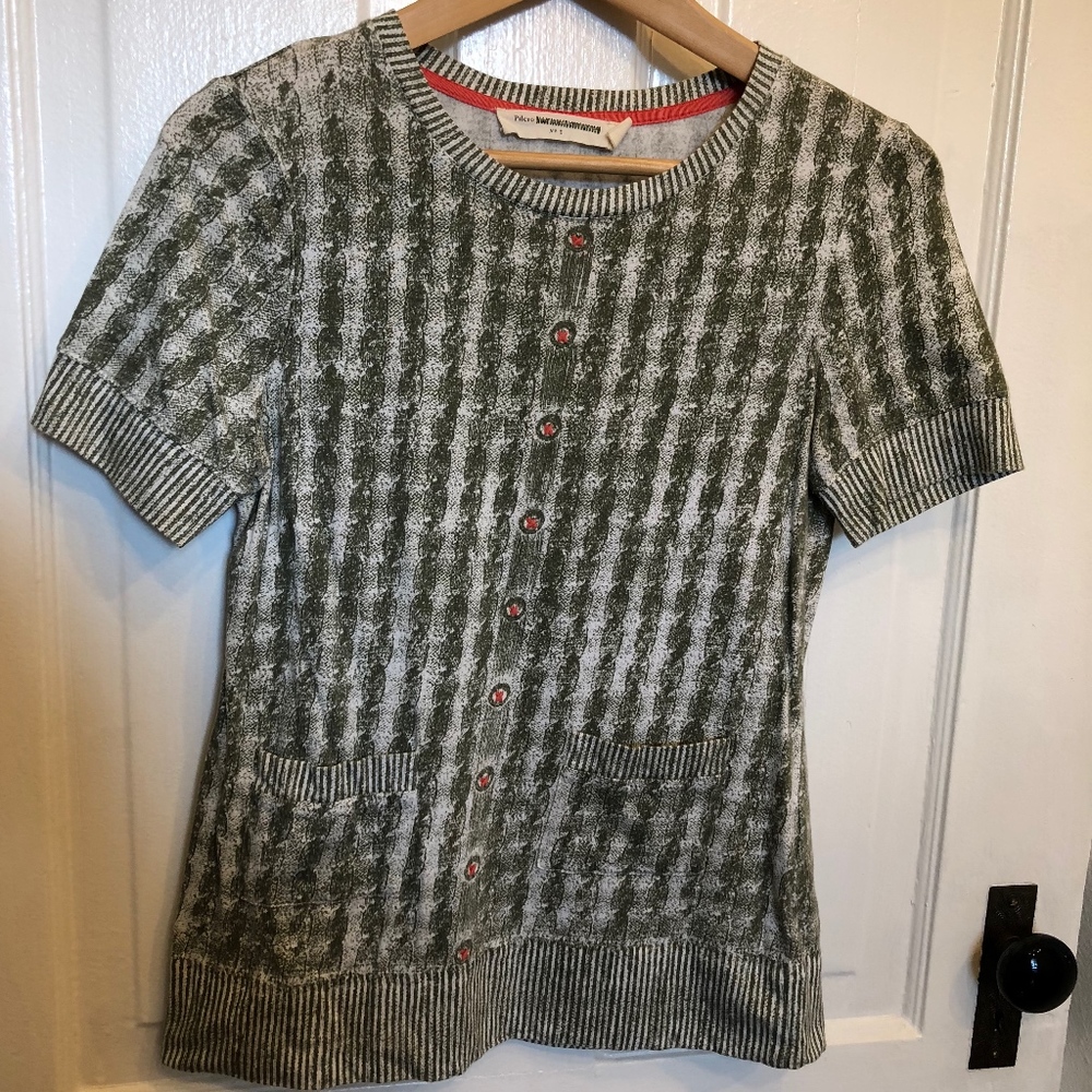 ANTHROPOLOGIE - Pilcro Short Sleeve Faux Sweater